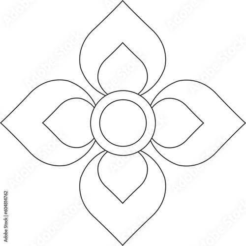 Beautiful floral vector lines in flat style. for wedding invitation card background and greeting card.