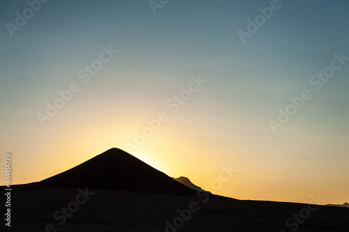 Impression of a sunrise in the Namibian Desert near the Cha-re area in Central Namibia.