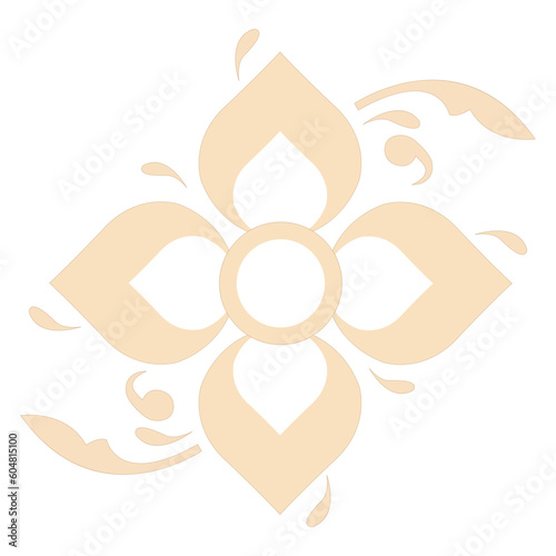 Beautiful abstract floral composition for design perfect for card, invitation. Traditional pastel decoration on light background.