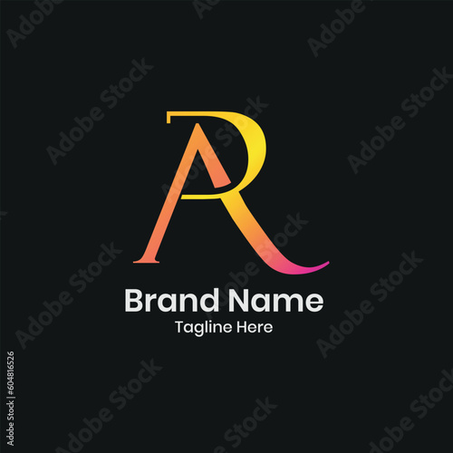 AR or RA letter logo vector Template.Alphabet letter icon logo AR