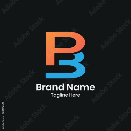 BP Logo BP Letter PB monogram and modern logotype creative look vector . Pro Vector  photo