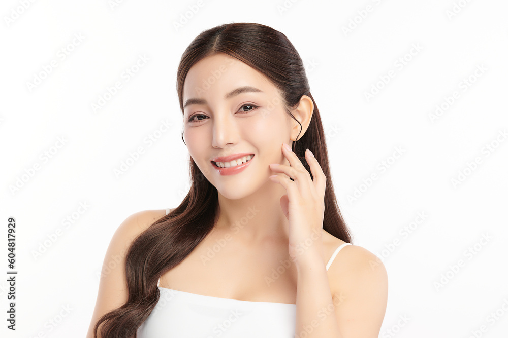 Beautiful young asian woman with clean fresh skin on white background, Face care, Facial treatment, Cosmetology, beauty and spa, Asian women portrait. Beautiful young asian woman with clean fresh skin on white background, Face care, Facial treatment, Cosmetology, beauty and spa, Asian women portrait.