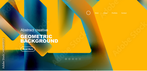 Fluid triangles minimal abstract background. Techno or business concept, pattern for wallpaper, banner, background, landing page