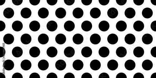 polka dot seamless pattern. pop art background. bold oversized dots vector texture. black and white dots