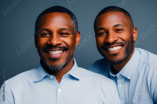 ai-generated, illustration fictional handsome black man wiith a beautiful smile