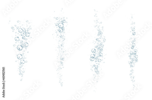 Blue Underwater Sparkling Air Bubbles © Grunge Designs