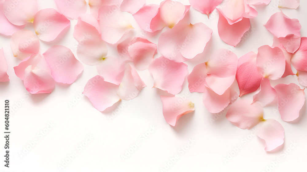 Rose Petals Light Pink - White