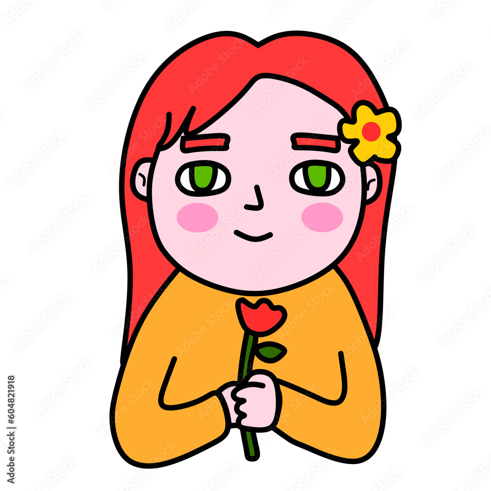 Ilustration of girls and flower Ilustration of girls and flower
