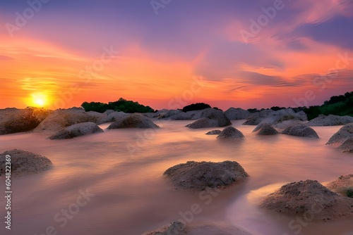 sunset at the beach