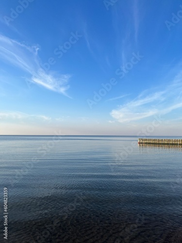 Wallpaper Mural Blue seascape, sea view, calm sea coastline Torontodigital.ca