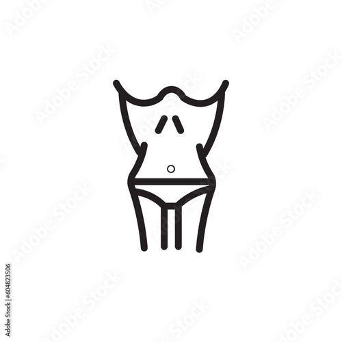 Anorexia Thin Body Outline Icon