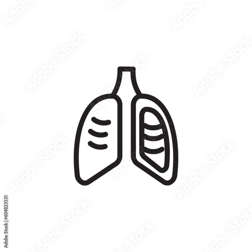 Asthma Cancer Lungs Outline Icon