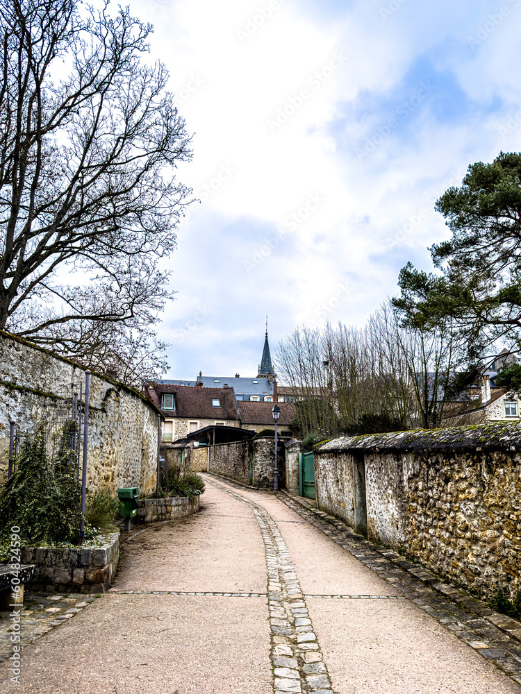 Street view of old village Chevreuse in France Street view of old village Chevreuse in France