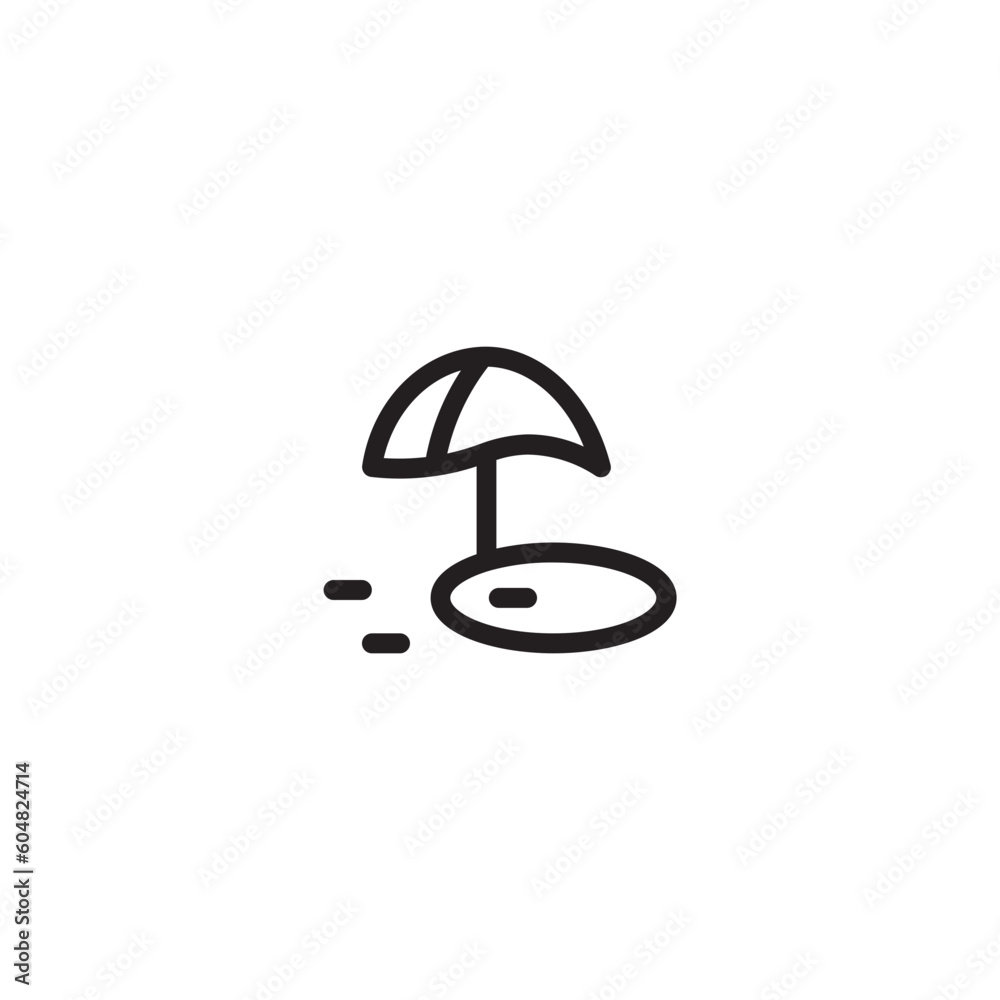 Sea Summer Umbrella Outline Icon Sea Summer Umbrella Outline Icon