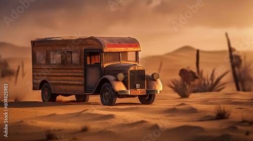 old truck in the desert
