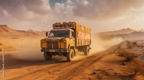 old truck in the desert