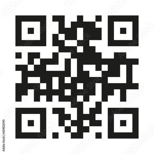 Vintage QR code icon with a retro-inspired design. A charming icon featuring a QR code pattern with distressed textures and vintage aesthetics.