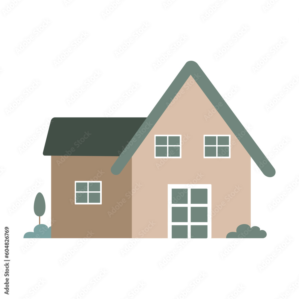 House vector illustration. Real Estate concept.Home loan House vector illustration. Real Estate concept.Home loan