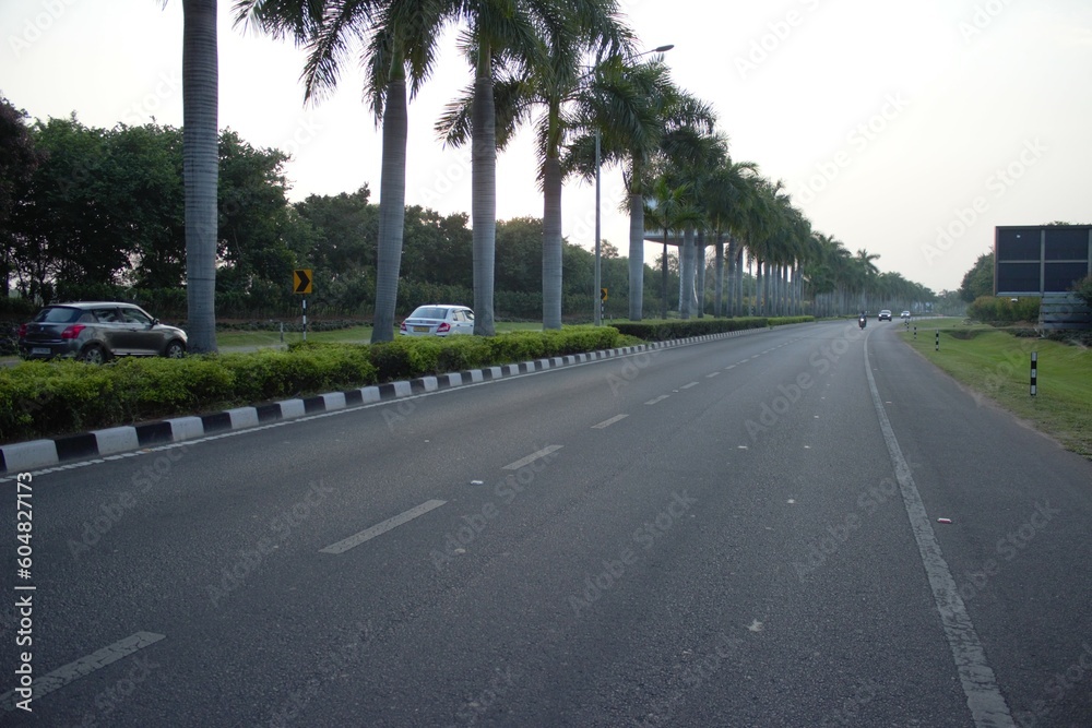 Airport Road in Hyderabad, Telangana, India Photo: May 21st 2023