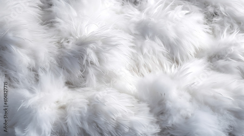 Fluffy long hair seamless carpet plush fabric texture, generative AI.