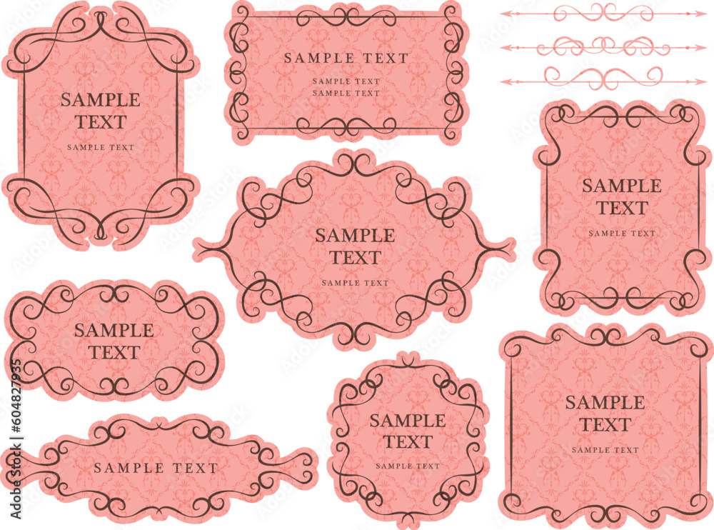 アンティーク　クラシック　フレーム飾り枠セット
