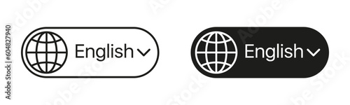 Set of language selection icons. A collection of icons representing language selection and language-related concepts. These icons can be used to symbolize language preferences.