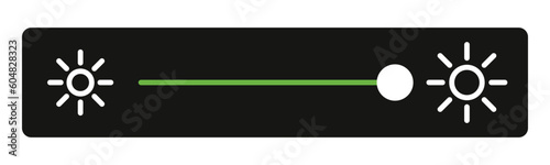 Brightness adjustment icon for smartphones. An icon representing the control and adjustment of screen brightness on a smartphone. It can be used to symbolize settings related to display brightness.
