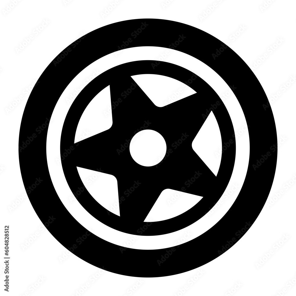 Obraz premium Car Wheel Icon