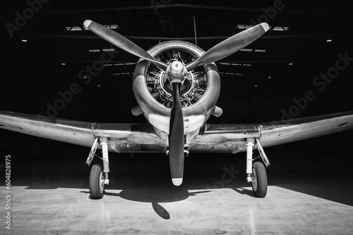 historical aircraft in a hangar