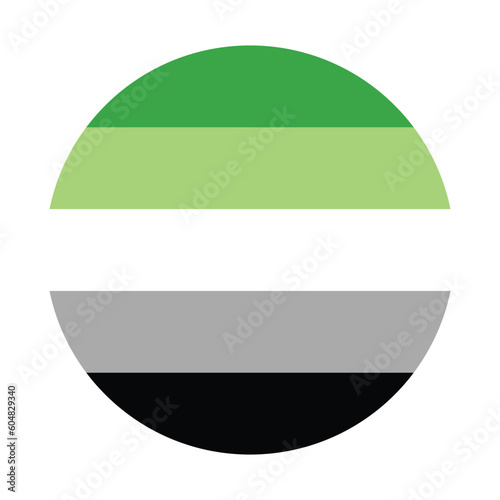 Aromantic pride flag. LGBTQ flag