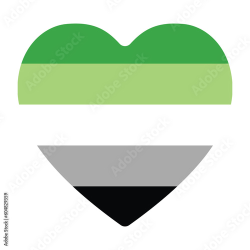 Aromantic pride flag. LGBTQ flag