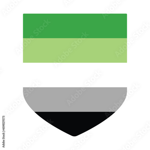 Aromantic pride flag. LGBTQ flag