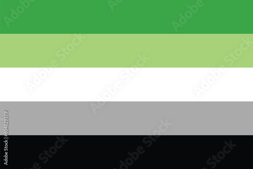 Aromantic pride flag. LGBTQ flag
