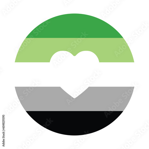 Aromantic pride flag. LGBTQ flag