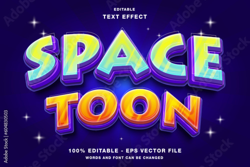 Space Toon Editable Text Effect