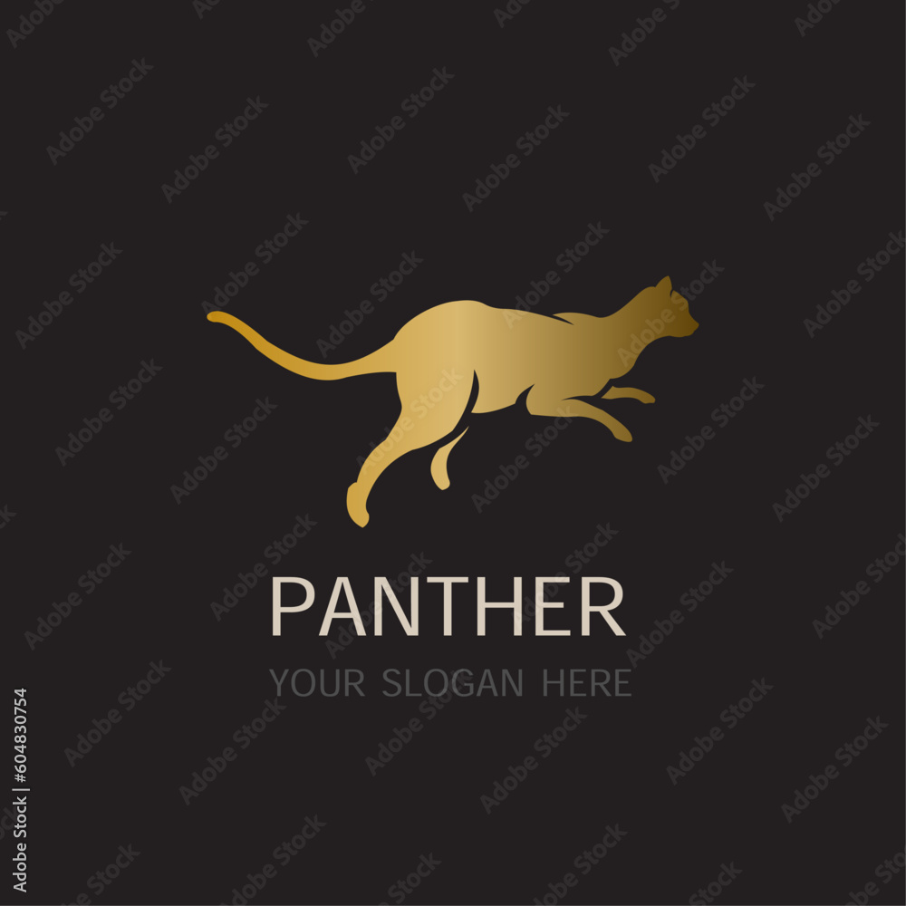 Jump Panther Luxury Company Logo Vector