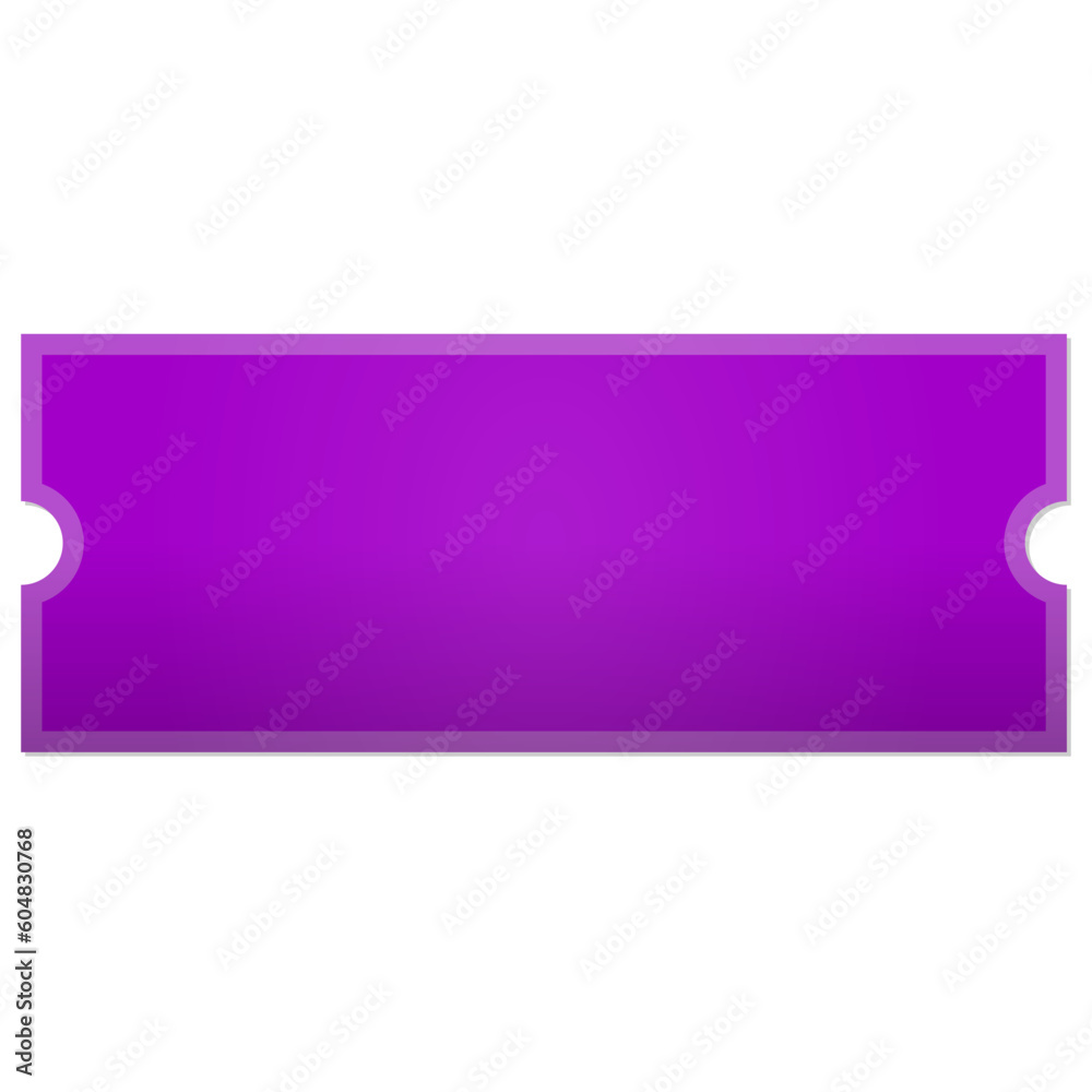 Blank Purple gift voucher with border Blank Purple gift voucher with border