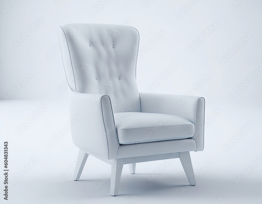 Fototapeta premium trendy white armchair. Generative AI