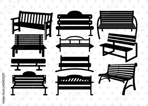 Bench SVG Cut Files | Bench Silhouette | Park Bench Svg | Wooden Bench Svg | Bench Furniture Svg | Garden Bench Svg | Bench Bundle