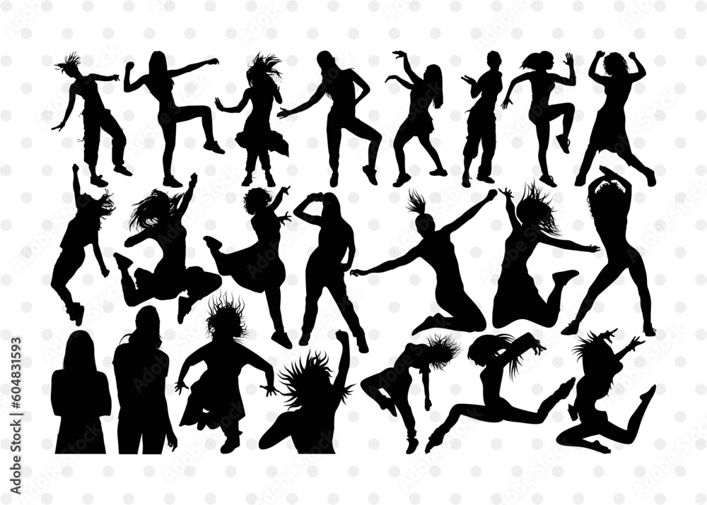 Zumba Girl SVG Cut Files | Zumba Girl Silhouette | Zumba Svg | Girl Svg | Fitness Girl Svg | Zumba Girl Bundle