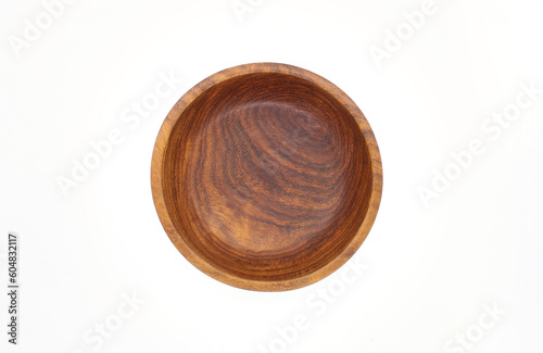 wood bowel isolated top-view