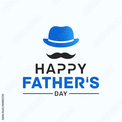 Happy father's day typography design, hand drawn lettering. Holiday lettering isolated on white background.