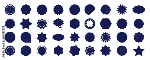 Set of sale sticker, price tag, starburst, quality mark. Sunburst badges. Design elements for sale sticker, price tag, quality mark, shopping labels. Special offer. Price stickers in star shapes