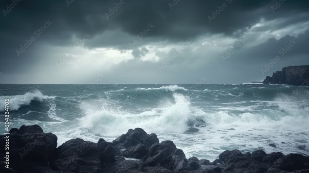 Sea during the storm