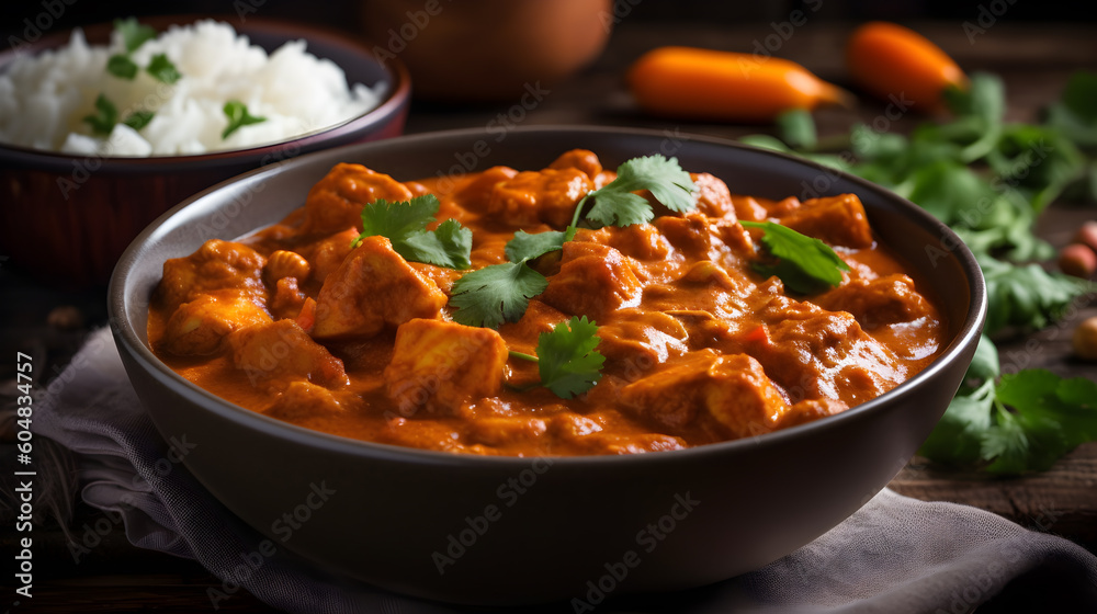 Indian Curry Rice Food Aesthetic Photo ,generative ai Indian Curry Rice Food Aesthetic Photo ,generative ai