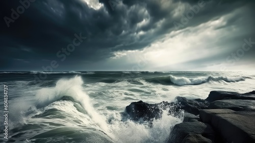 Sea during the storm