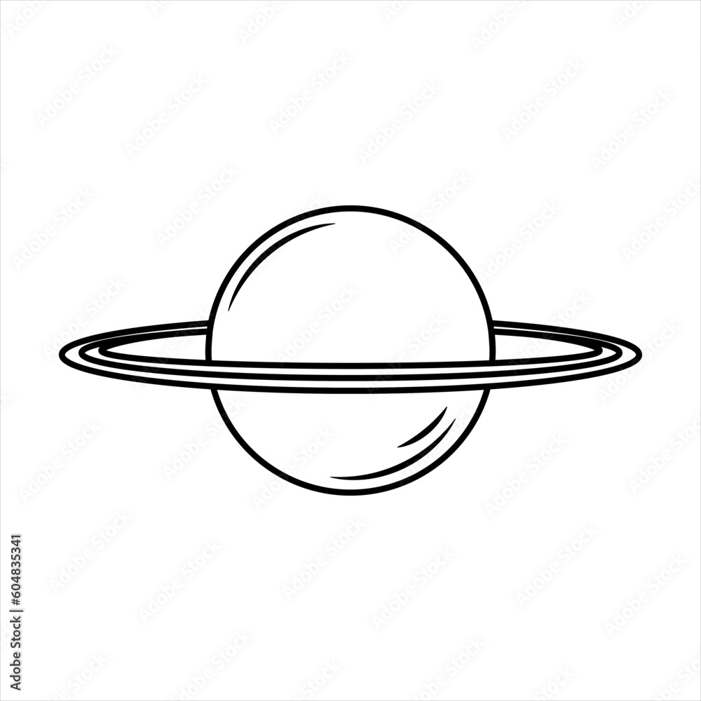 Planet vector illustration, icon and logo. Saturn icon in flat style. Galaxy space business concept Planet vector illustration, icon and logo. Saturn icon in flat style. Galaxy space business concept