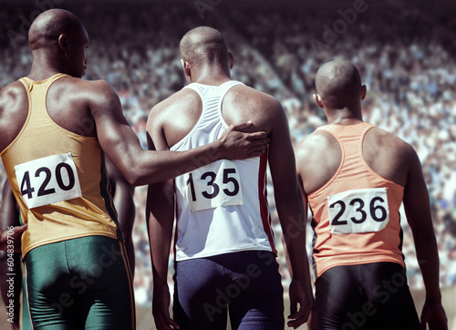 Runner comforting teammate