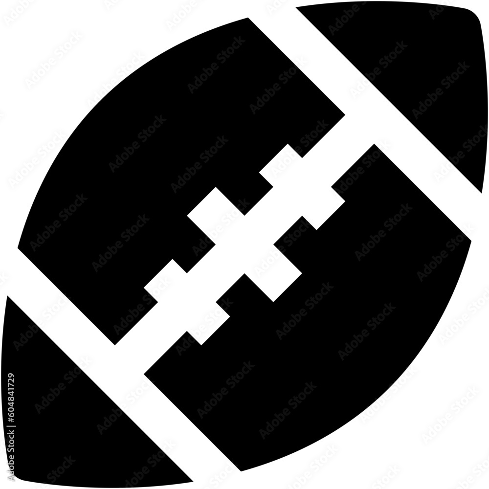 Obraz premium rugby black solid icon