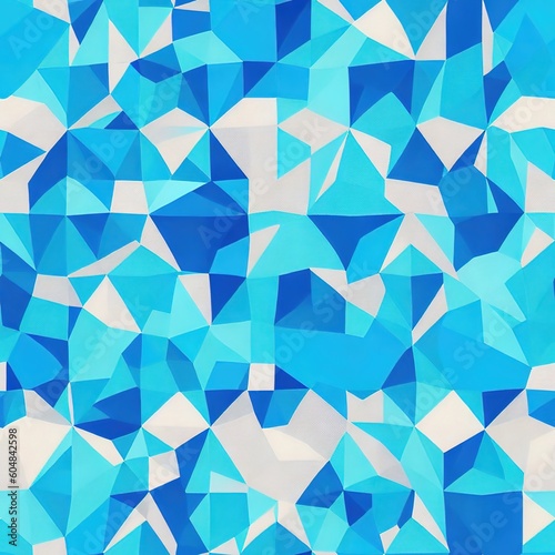 Abstract colorful background blue and white. Delaunay voronoi trianglify diagram. generative ai